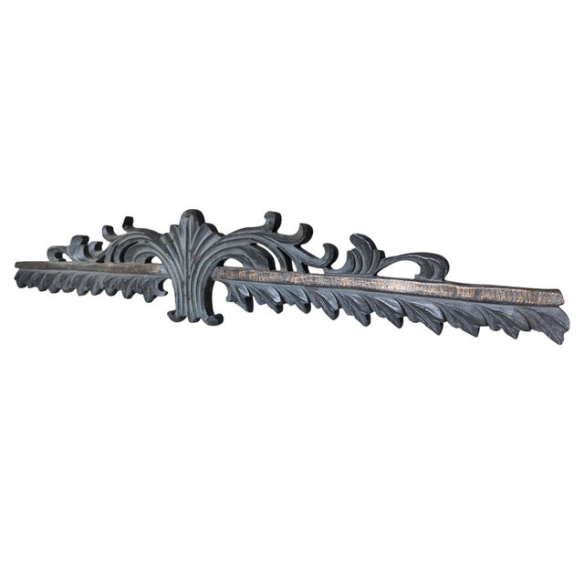 Wood Vintage Architectural Pediment Wall Hanging For Sale - Image 7 of 13