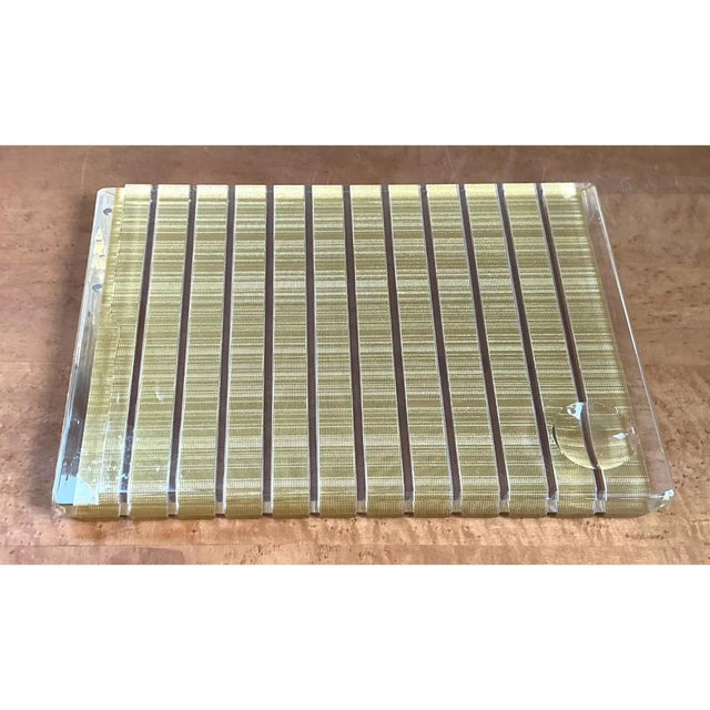 Vintage Lucite Decorative Serving Tray For Sale - Image 9 of 12