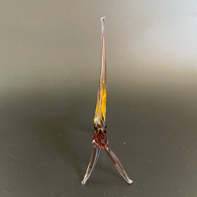 Abstract Vintage Lampwork Murano Art Glass Angel Fish For Sale - Image 3 of 11