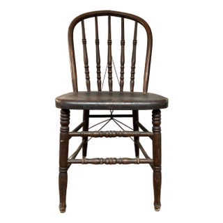 Farmhouse Antique American Windsor Chair by Van Sciver For Sale