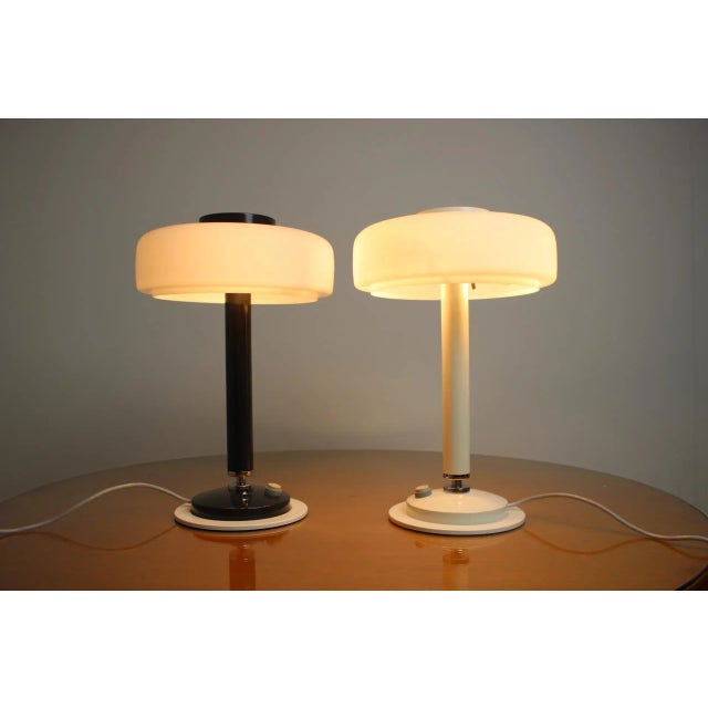 Black and White Table Lamps from Napako, 1960s, Set of 2 For Sale - Image 11 of 13