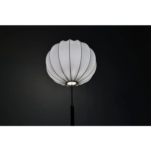 Mid-Century Brass and Black Leather Floor Lamp from Falkenbergs Belysning, Sweden, 1960s For Sale - Image 16 of 18