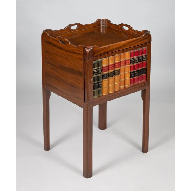 Late 19th Century Mahogany Tray Top Book Spine Side Table For Sale - Image 9 of 9