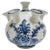 A beautiful hand-painted, Delft style blue tulip vase with a windmill and floral motif. The tulipiere has seven spouts...