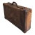 Antique Victorian Leather Suitcase/Travel Luggage Distressed 1880s For Sale