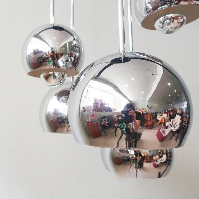 Vintage 5-Shade Sputnik Cascade Lamp, 1970s For Sale - Image 11 of 14