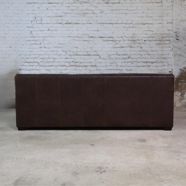 Traditional Theodore Leather Sofa For Sale - Image 3 of 4