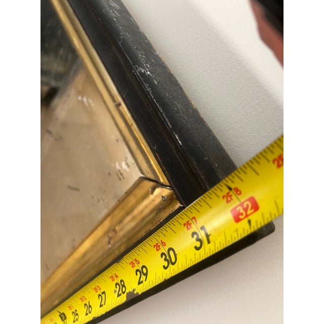 Early 20th Century Black & Giltwood Mirror With Foxed Glass For Sale In Phoenix - Image 6 of 10