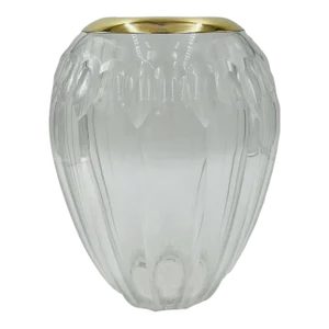 Tiffany & Company Vermeil Sterling Silver, Cut Crystal Centerpiece Vase