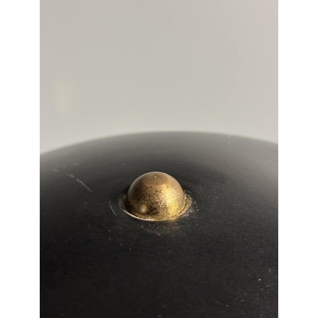 1970s Mid-Century Italian Scallop Mushroom Wavy Brass Table Lamp, 1960s For Sale - Image 5 of 13