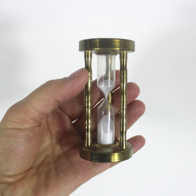 Mid 20th Century Small Vintage Brass Timer For Sale - Image 5 of 7