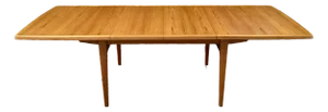 1980s Large Mid Century Danish Modern Teak Extension Dining Table