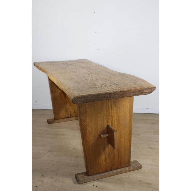Brutalist Dining Table in Wood, 1960s For Sale - Image 16 of 18