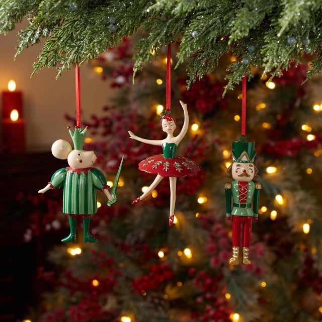Bring a touch of holiday tradition to your décor with this Nutcracker Ballet Ornament Set. Featuring iconic characters...