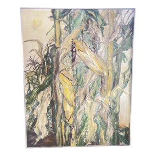 Miyazaki Kumiko, Morokoshi I (Corn I), 1930-1940, Oil Painting For Sale