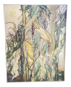 Miyazaki Kumiko, Morokoshi I (Corn I), 1930-1940, Oil Painting
