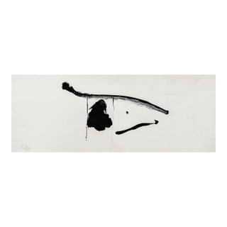 Robert Motherwell, Black Concentrated (From the El Negro Portfolio), Large Hand Signed Lithograph, 1983 For Sale