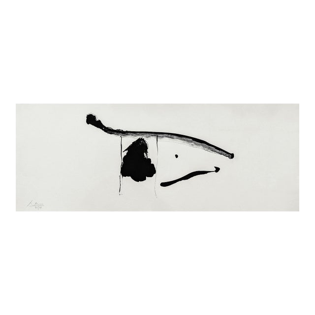Robert Motherwell, Black Concentrated (From the El Negro Portfolio), Large Hand Signed Lithograph, 1983 For Sale