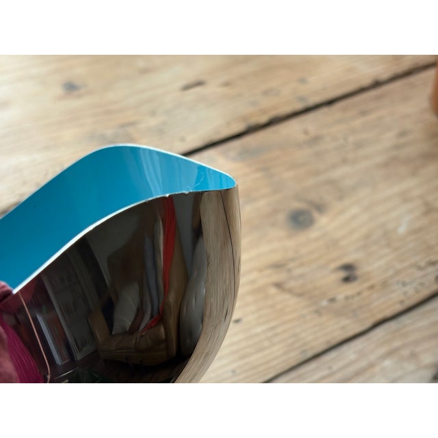 Metal Vintage Heirloom Silver Plate & Turquoise Enamel Footed Bowl For Sale - Image 7 of 14