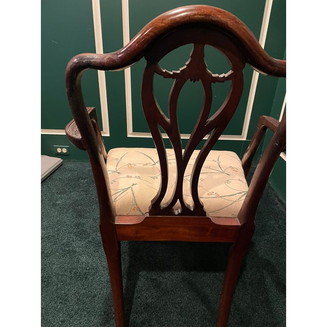 Vintage Mahogany Elbow Chair – Chippendale Revival Elegance – Circa 1920s For Sale In New York - Image 6 of 11