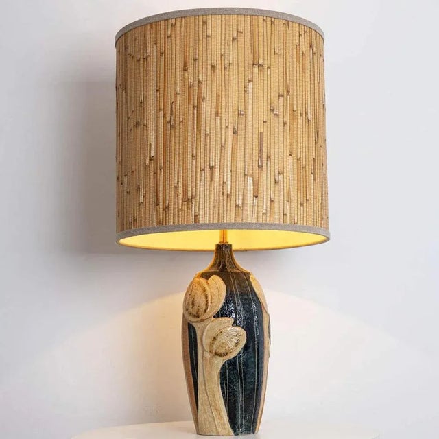 Brutalist Ceramic Table Lamp attributed to Noomi Backhausen for Soholm, 1960s For Sale - Image 3 of 10