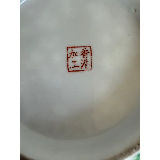 Green Late 19th Century Chinese Famille Rose Porcelain Bowl For Sale - Image 8 of 10