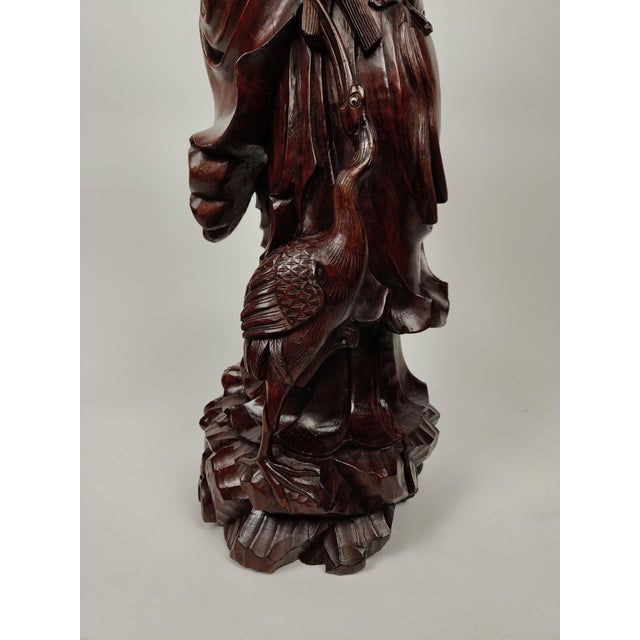 Chinese Artist, Sculpture of a Sage, 1890, Teak For Sale - Image 17 of 18