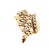 Mid-Century Modern Mid Century 14k Yellow Gold Natural Diamond Crown Pin For Sale - Image 3 of 5