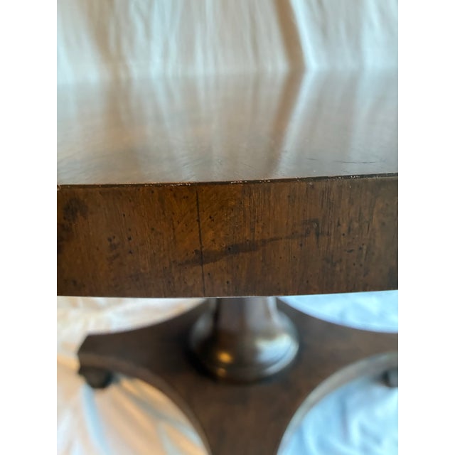 Wood Late 20th Century Baker Furniture Collector’s Edition Round Pedestal Dining Table For Sale - Image 7 of 9