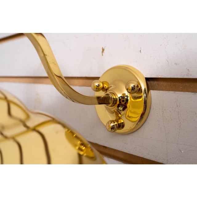 Colonial Style Brass Wall Hanging Candlestick For Sale - Image 11 of 13