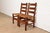 Mission Gustav Stickley Antique Mission Oak Arts & Crafts Ladder Back Side Chairs or Dining Chairs With Rush Seats, Pair For Sale - Image 3 of 12