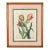 Early 19th Century English Botanical Watercolor of Tulips in Reeded Giltwood Frame For Sale