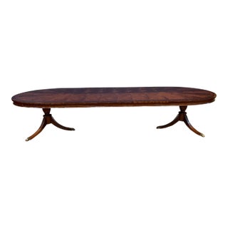Traditional Oval Mahogany Dining Table by Leighton Hall - Showroom Sample For Sale