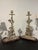 Victorian Candlestick Candle Holder Metal & Wood Base Mother Child Tree Sp c.2000 For Sale - Image 3 of 10