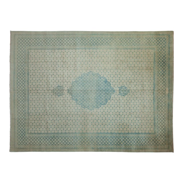 Vintage Distressed Bulgarian Tabriz Design Rug - 8'10" X 11'8" For Sale