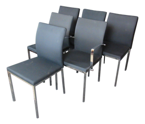 Mid 20th Century Italian Upholstered Dining Chairs - 6 Pieces