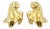 Mid 20th Century Large 18k Yellow Gold Shell Curled Earrings, A Pair For Sale