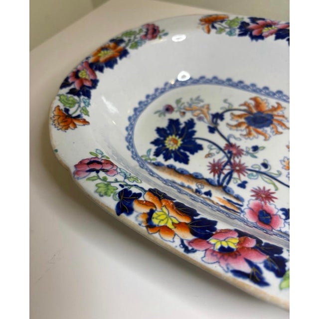 Chinoiserie Early 19th Century Stephen Folch Ironstone Imari Chinoiserie Serving Dishes - Set of 3 For Sale - Image 3 of 12