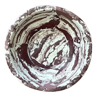 Boho Artisan Pigmented Plaster Scagliola Bowl For Sale