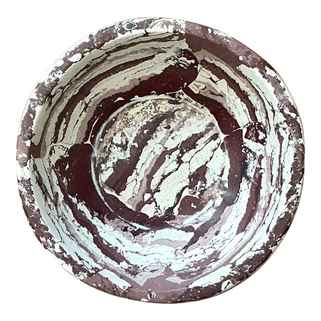 Boho Artisan Pigmented Plaster Scagliola Bowl For Sale