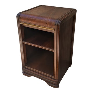 Vintage Art Deco Waterfall Nightstand For Sale