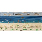 Fun in Nilobeach by Nilo Lanzas Giclee Canvas Print, Hand Embellished For Sale