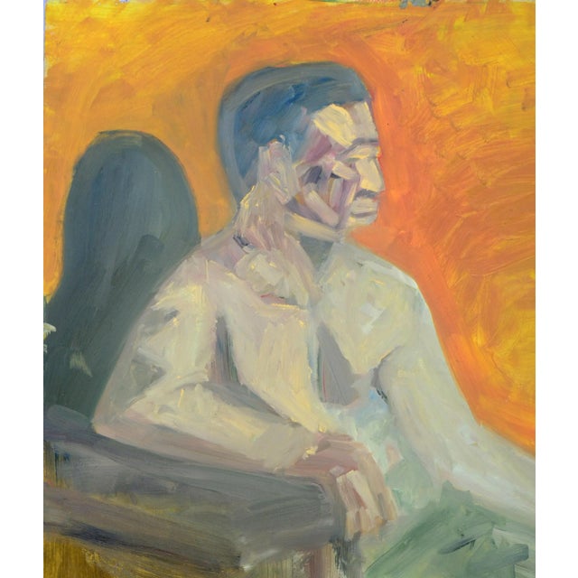 Double sided figurative abstract by San Jose, California area artist Daniel David Fuentes (American, 1978-2016). San...