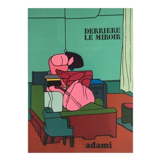 1970 Adami Original Lithograph Dm01188 Derriere Le Miroir For Sale