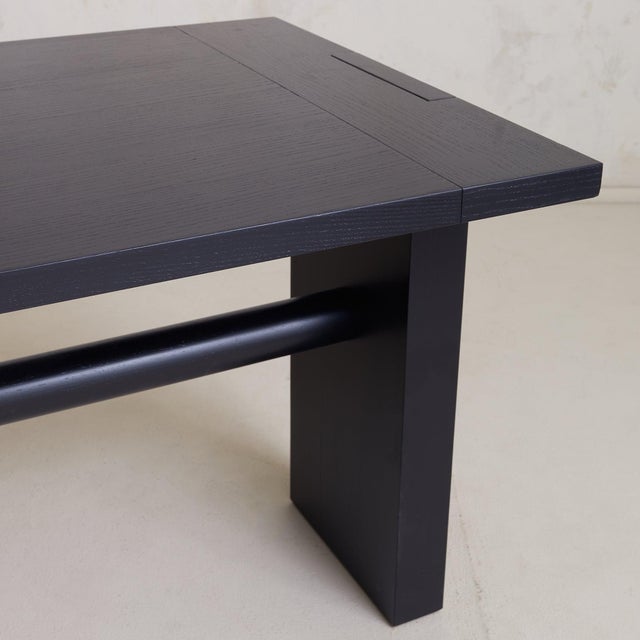 Black Italian ‘Valmarana’ Ebonized Wood Dining Table Attributed to Carlo Scarpa, 1971 For Sale - Image 8 of 11