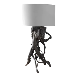 1970s Driftwood Lamp with Shade