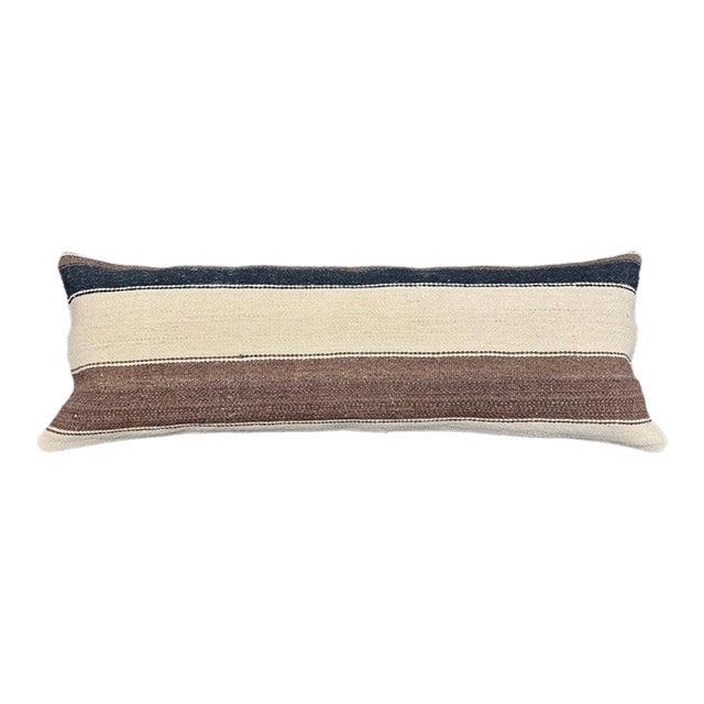 Turkish Hemp Pillow Cushion Natural Beige Brown Cushion Cover 14x40 For Sale
