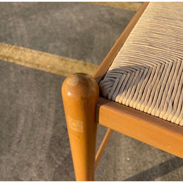 Postmodern Postmodern Lowenstein Padova Dowel Wood Counter Height Bar Stool Chairs Set of 3 For Sale - Image 3 of 10