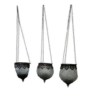 1970s Three Moroccan Style Hanging Candle Holders For Sale