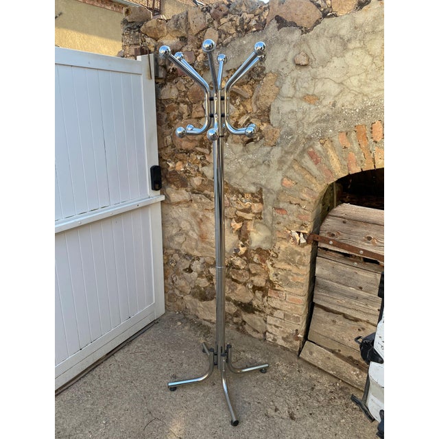 Vintage Chrome Metal Coat Rack, 1970s For Sale - Image 16 of 18